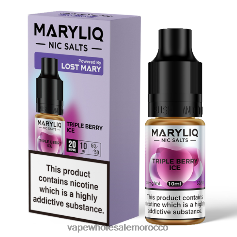 Vape بالجملة - ثلج التوت الثلاثي R840F2458 LOST MARY MARYLIQ أملاح النيكوتين - 10 مل - 20 ملغ