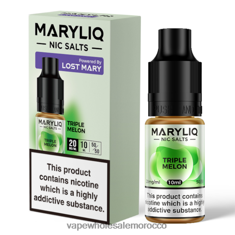 Vape Wholesale Morocco - البطيخ الثلاثي R840F2460 LOST MARY MARYLIQ أملاح النيكوتين - 10 مل - 20 ملغ