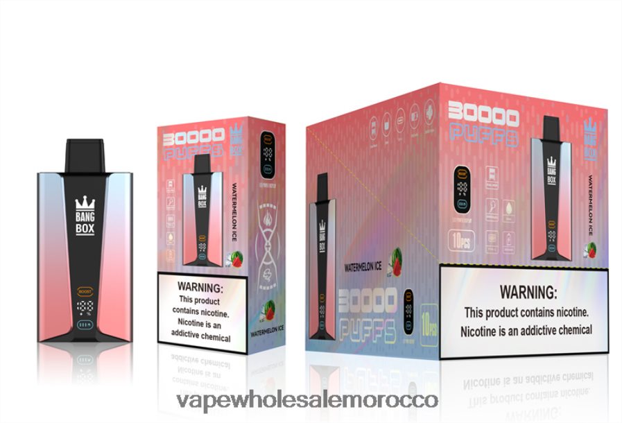 Disposable Vape Morocco - Bang Box شاشة سمارت 30000 نفخة ثلج البطيخ Z064V686