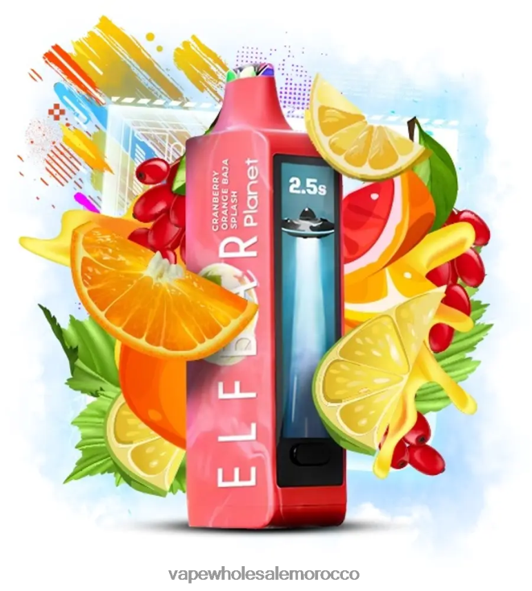 Disposable Vape Morocco - دفقة باجا توت بري وبرتقال Elf Bar Planet 25000 46VF2230