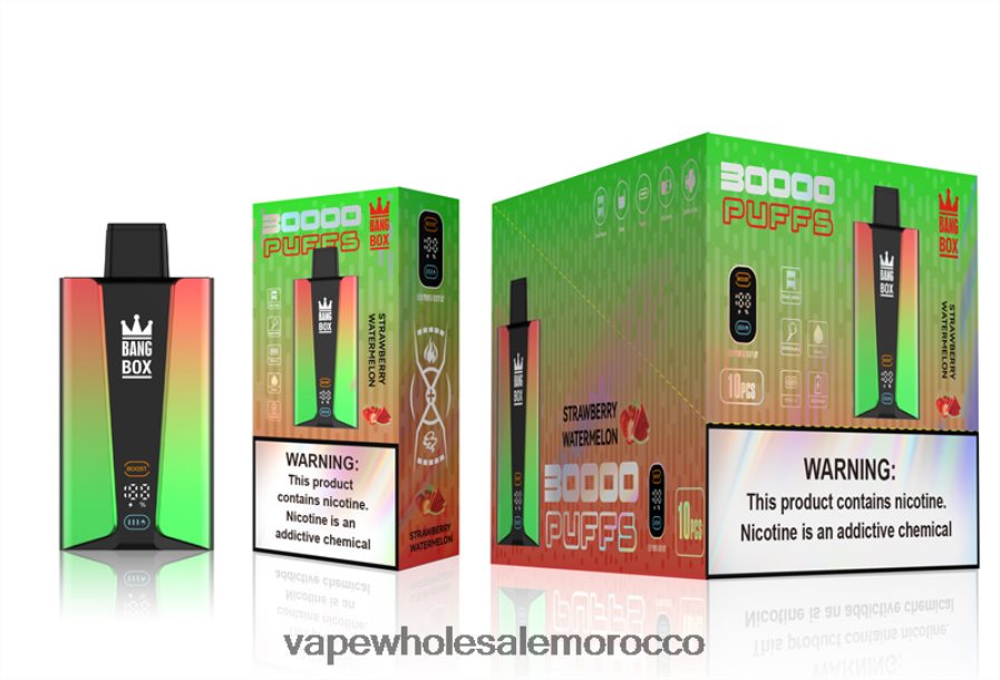 E Cig Wholesale Distributors - Bang Box شاشة سمارت 30000 نفخة الفراولة والبطيخ Z064V675