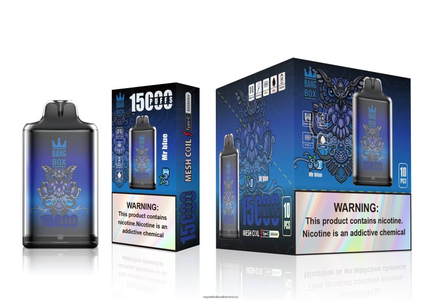 E Cigarette Morocco - Bang Box s1-15000 نفث السيد الأزرق Z064V6109