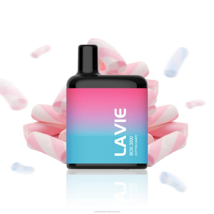 السيجارة الإلكترونية الأصلية - حلوى القطن LAVIE BOX 3500 نفث HVJH210