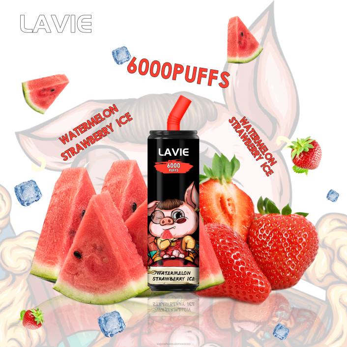 السيجارة الإلكترونية الأصلية - بطيخ فراولة مثلج LAVIE Coke BAR 6000 نفث HVJH267