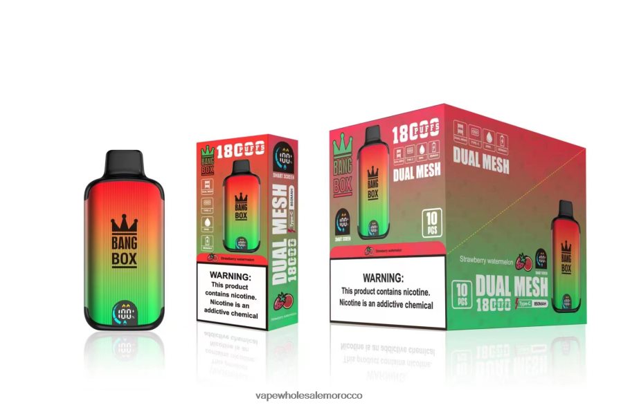 Lets Vape Morocco - Bang Box 18000 نفث الفراولة والبطيخ Z064V688