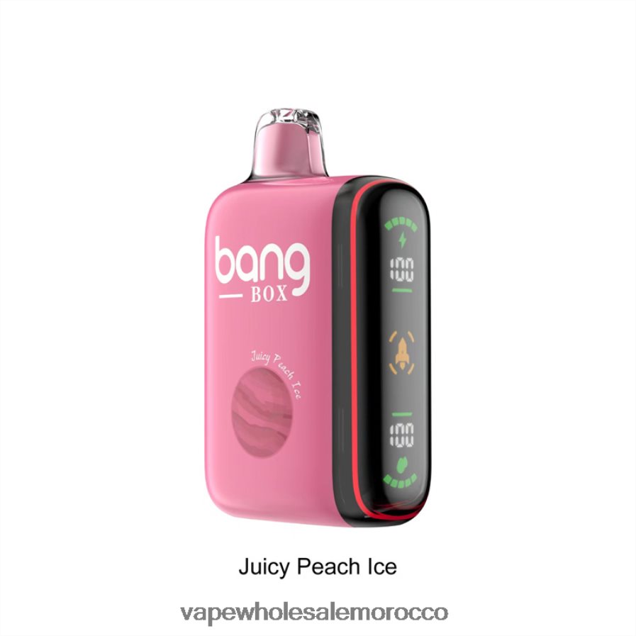 Morocco Vape Shop - Bang Box 9000-18000 نفث عرض الطاقة الذكي جليد الخوخ العصير Z064V629