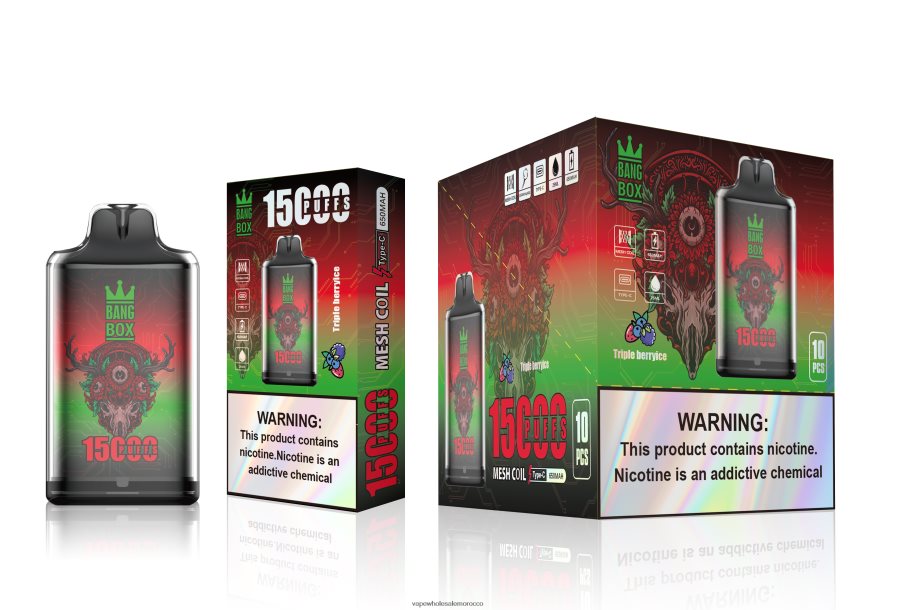 Morocco Vape Shop - Bang Box s1-15000 نفث ثلج التوت الثلاثي Z064V6104