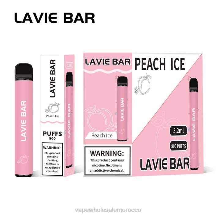 Morocco Vape Shop - جليد الخوخ LAVIE BAR 800 نفث HVJH314