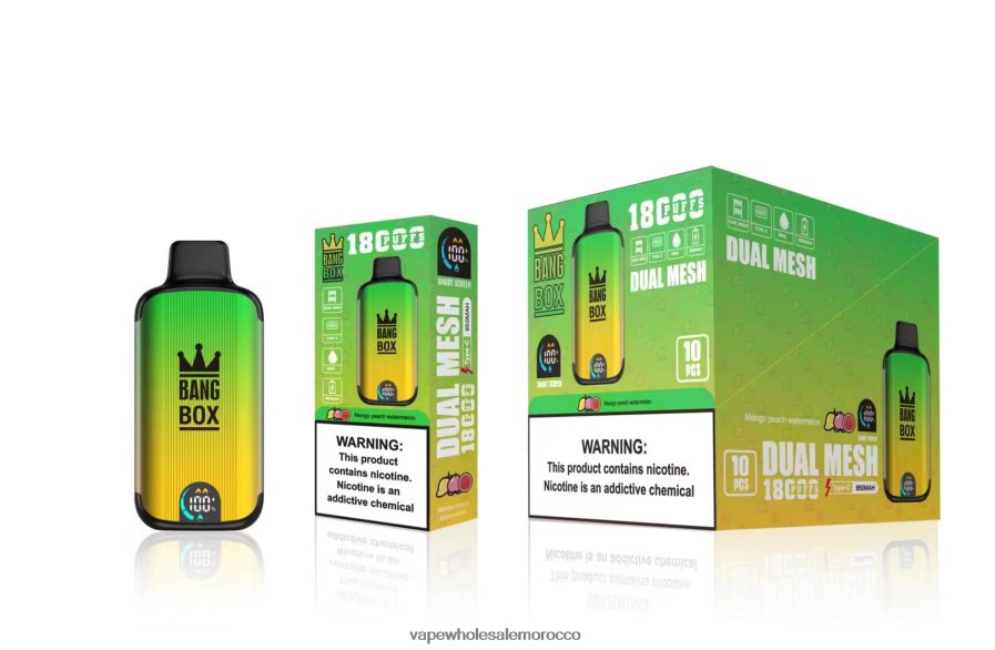 Morocco Vape Wholesale - Bang Box 18000 نفث مانجو خوخ بطيخ Z064V689