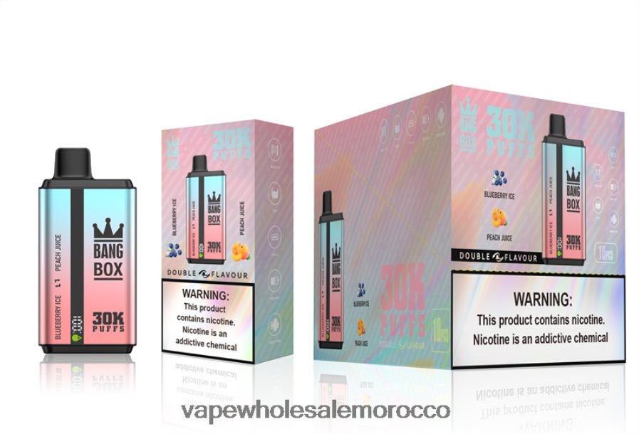 شراء Vape بالجملة - Bang Box 30000 نفخة نكهات مزدوجة ثلج التوت وعصير الخوخ Z064V663