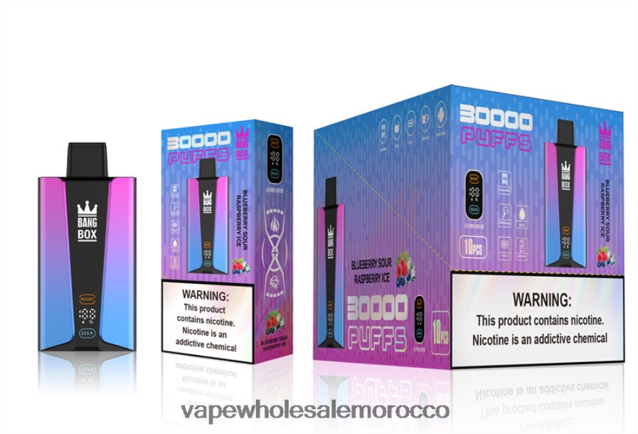 Vape بالجملة - Bang Box شاشة سمارت 30000 نفخة توت توت حامض مثلج Z064V681