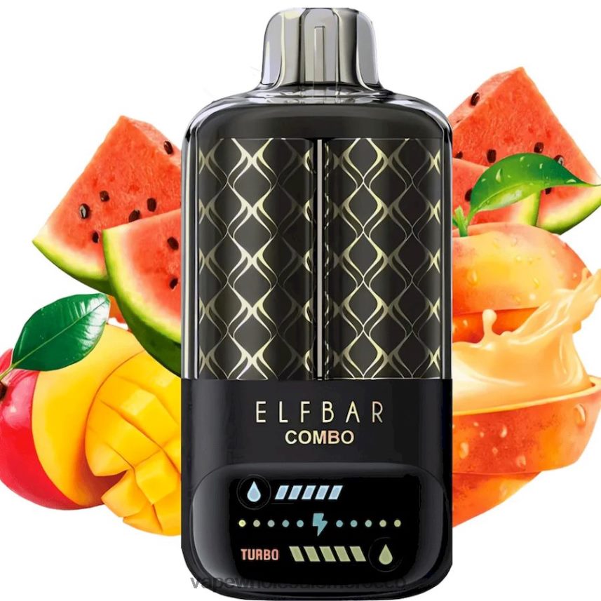 Vape بالجملة - الخوخ والمانجو والبطيخ Elf Bar Combo 25000 46VF226