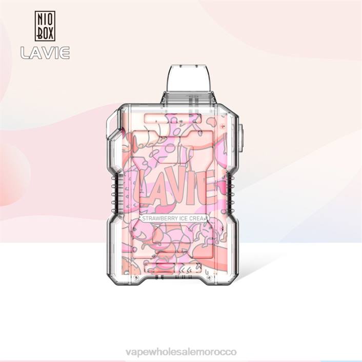 Vape بالجملة - آيس كريم الفراولة LAVIE NIO BOX 9000 نفث HVJH196