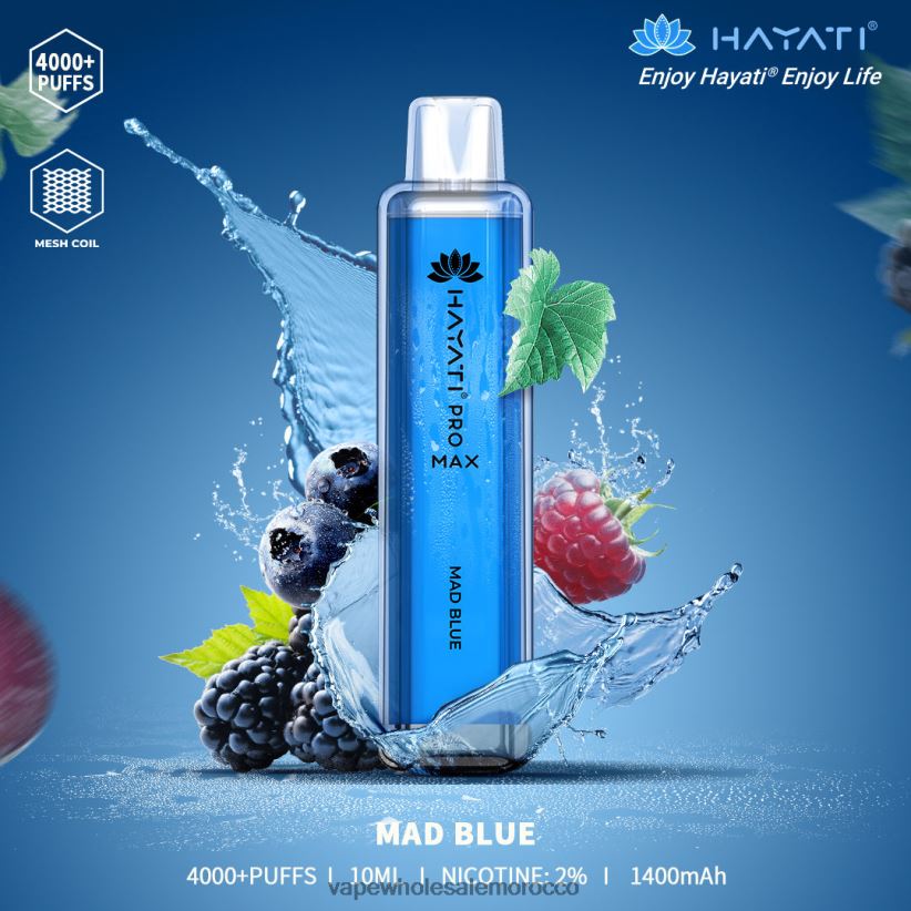 Vape Morocco - الأزرق المجنون R840F2164 Hayati Pro Max 4000