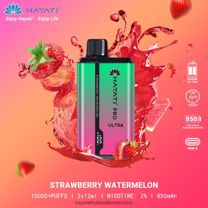 Vape بالجملة - الفراولة والبطيخ R840F2216 Hayati Pro Ultra