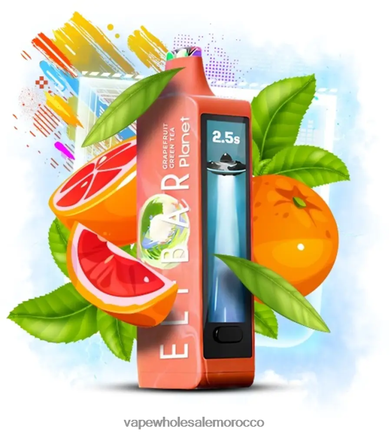 Vape Wholesale - شاي الجريب فروت الأخضر Elf Bar Planet 25000 46VF2217