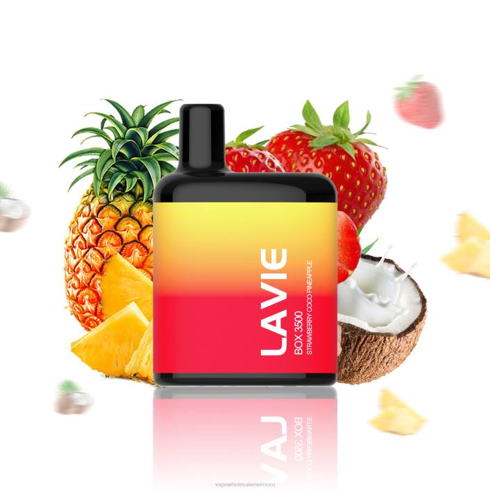 Vape Wholesale - فراولة كوكو وأناناس LAVIE BOX 3500 نفث HVJH207