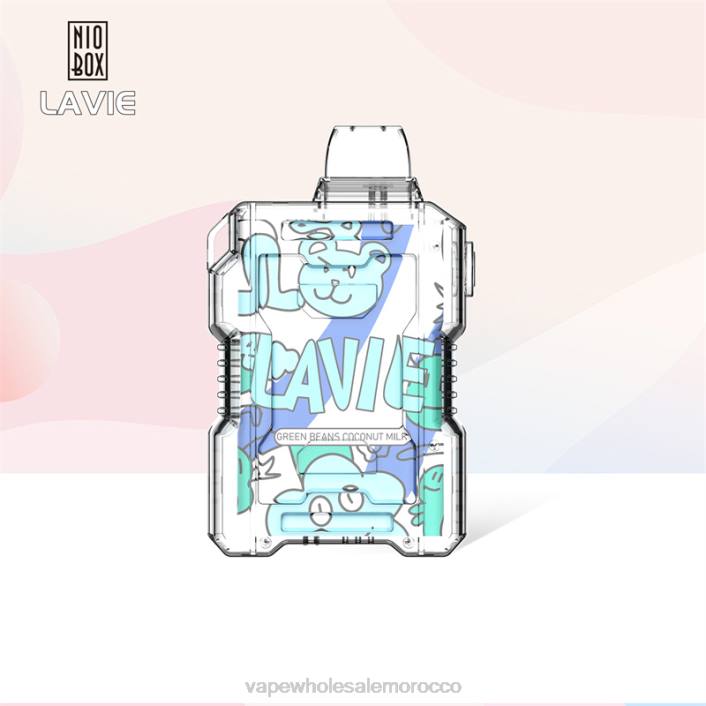 Vape Wholesale - حليب جوز الهند الفاصوليا الخضراء LAVIE NIO BOX 9000 نفث HVJH188