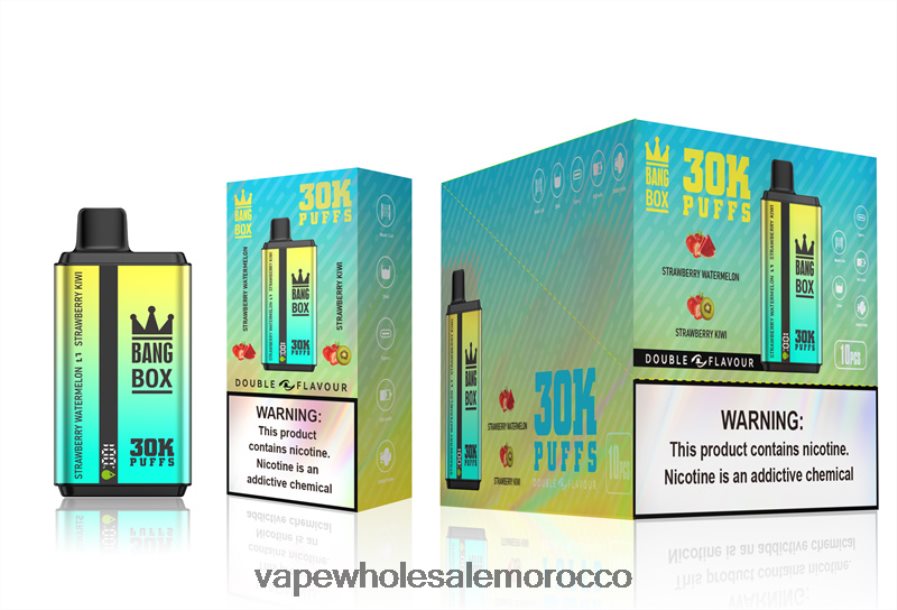 Vape Wholesale Morocco - Bang Box 30000 نفخة نكهات مزدوجة الفراولة والبطيخ والفراولة والكيوي Z064V664