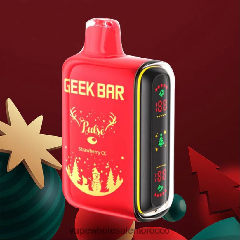 Vape Wholesale Morocco - الفراولة سي سي R840F286 GEEK BAR Pulse إصدار العطلة 7500 نفث / 15000 نفث