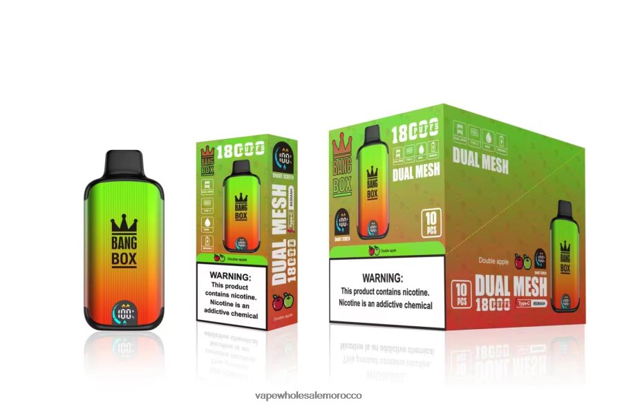 Vape Wholesale Supplier - Bang Box 18000 نفث تفاحة مزدوجة Z064V693