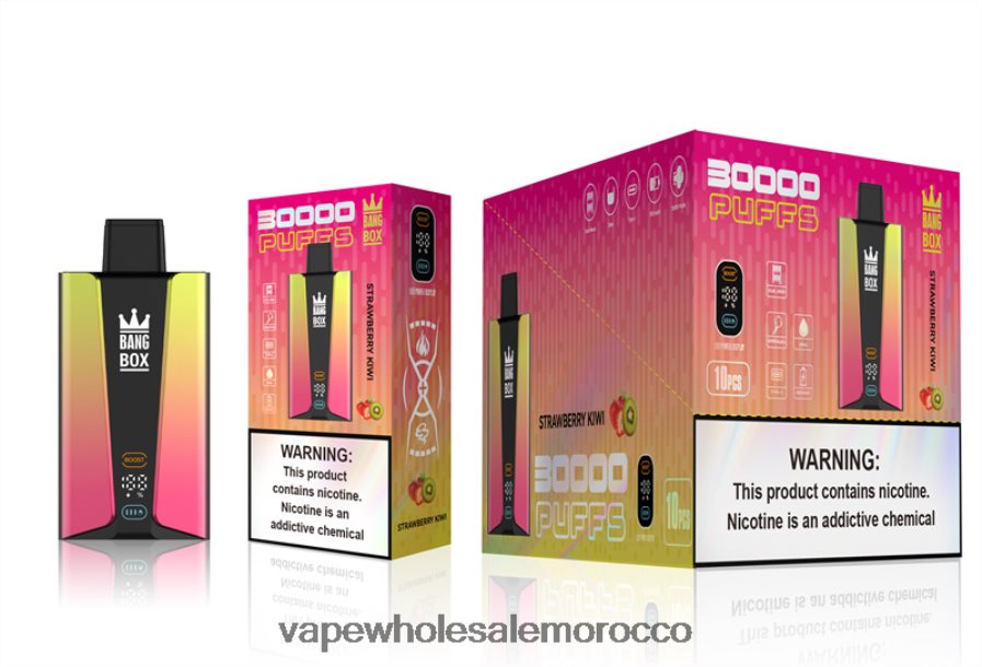 Vape Wholesale Supplier - Bang Box شاشة سمارت 30000 نفخة كيوي فراولة Z064V674