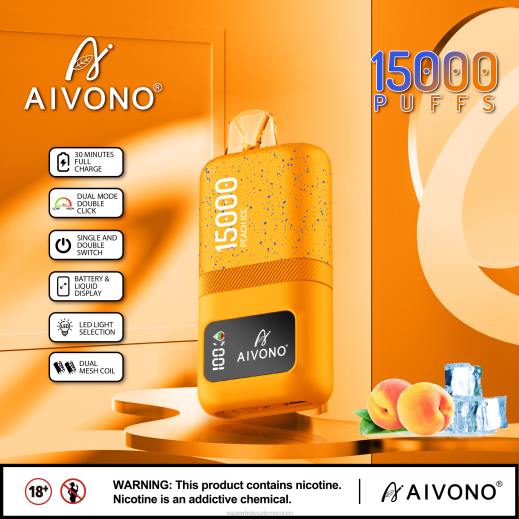 السيجارة الإلكترونية الجديدة - Aivono AIM magic 15000 جليد الخوخ X46459