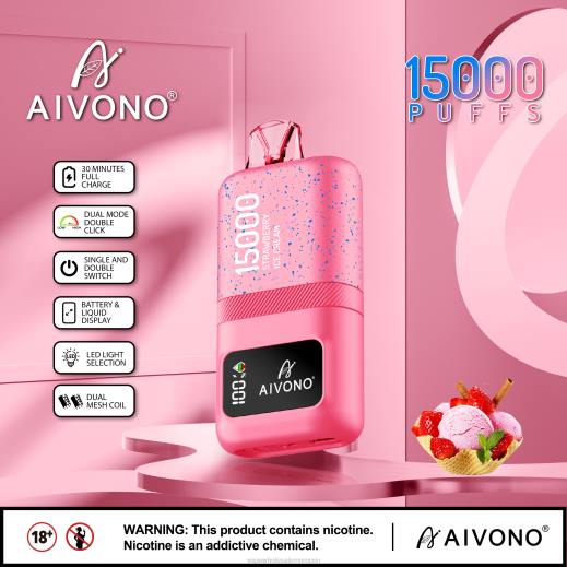 Vape Morocco - Aivono AIM magic 15000 آيس كريم الفراولة X46466