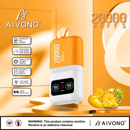 السيجارة الإلكترونية الأصلية - Aivono AIM magic 20000 مانجو اناناس X46477