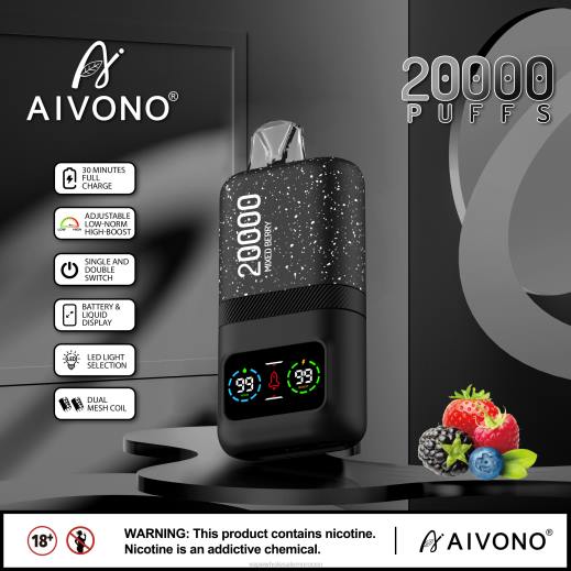 السيجارة الإلكترونية الجديدة - Aivono AIM magic 20000 التوت المختلط X46478