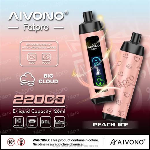 السجائر الالكترونية - Aivono Fatpro 22000 جليد الخوخ X4645