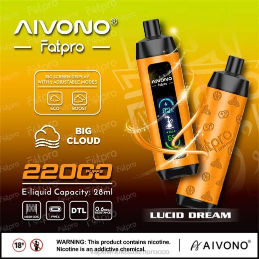 شراء Vape بالجملة - Aivono Fatpro 22000 حلم واضح X4647