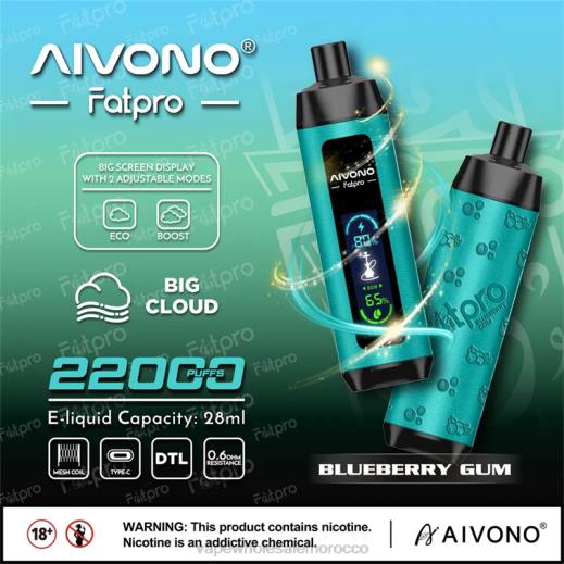 Vape Morocco - Aivono Fatpro 22000 صمغ التوت X4649