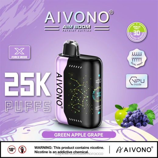 السيجارة الالكترونية - Aivono AIM BOOM 25000 عنب التفاح الاخضر X464346