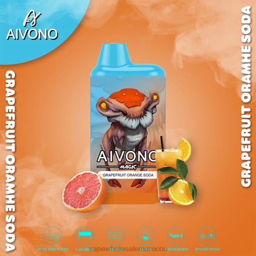 Vape بالجملة - Aivono AIM MAGIC 5800 علبة سجائر بالفم صودا برتقال جريب فروت X464101