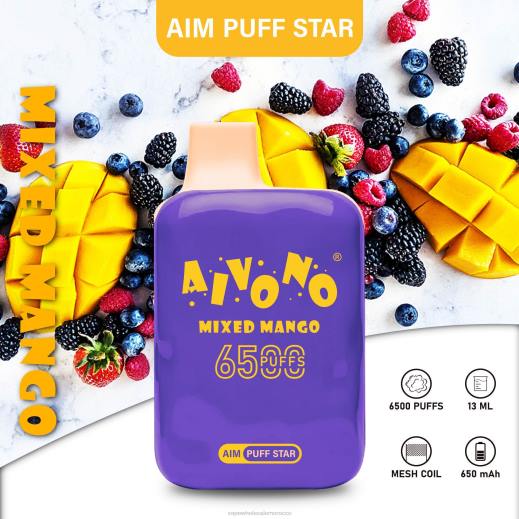 Disposable Vape Morocco - Aivono AIM PUFF STAR 6500 مانجو مختلطة X464296