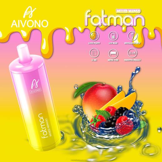 شراء Vape بالجملة - Aivono FATMAN 6800 مانجو مختلطة X46426