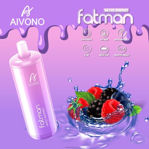 Vape Wholesale Morocco - Aivono FATMAN 6800 التوت المختلط X46427