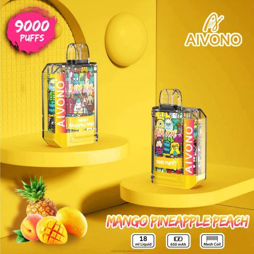 Disposable Vape Morocco - Aivono AIM XXL 9000 ملصق فم شفاف مانجو اناناس خوخ X46449