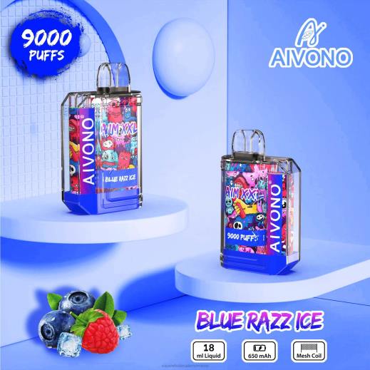 Electronic Cigarette Morocco - Aivono AIM XXL 9000 ملصق فم شفاف الجليد الأزرق X46454