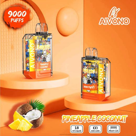 Morocco Vape Wholesale - Aivono AIM XXL 9000 ملصق فم شفاف جوز الهند الأناناس X46452