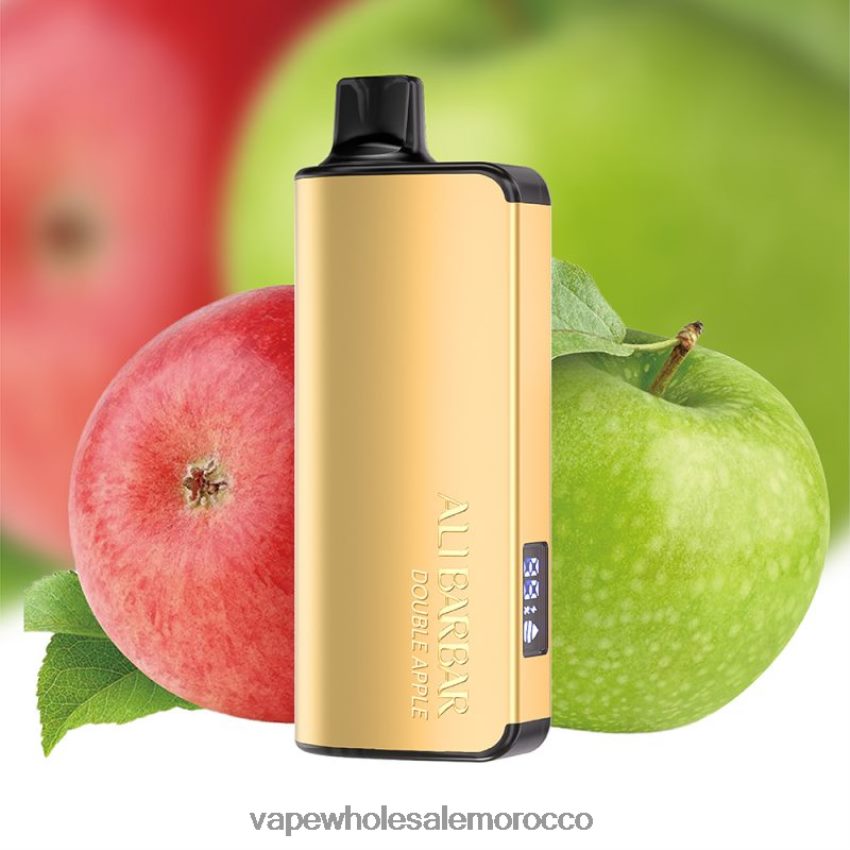 Vape Morocco - Alibarbar Ingot 20000 سيجارة للاستعمال مرة واحدة تفاحة مزدوجة HB2DBD47