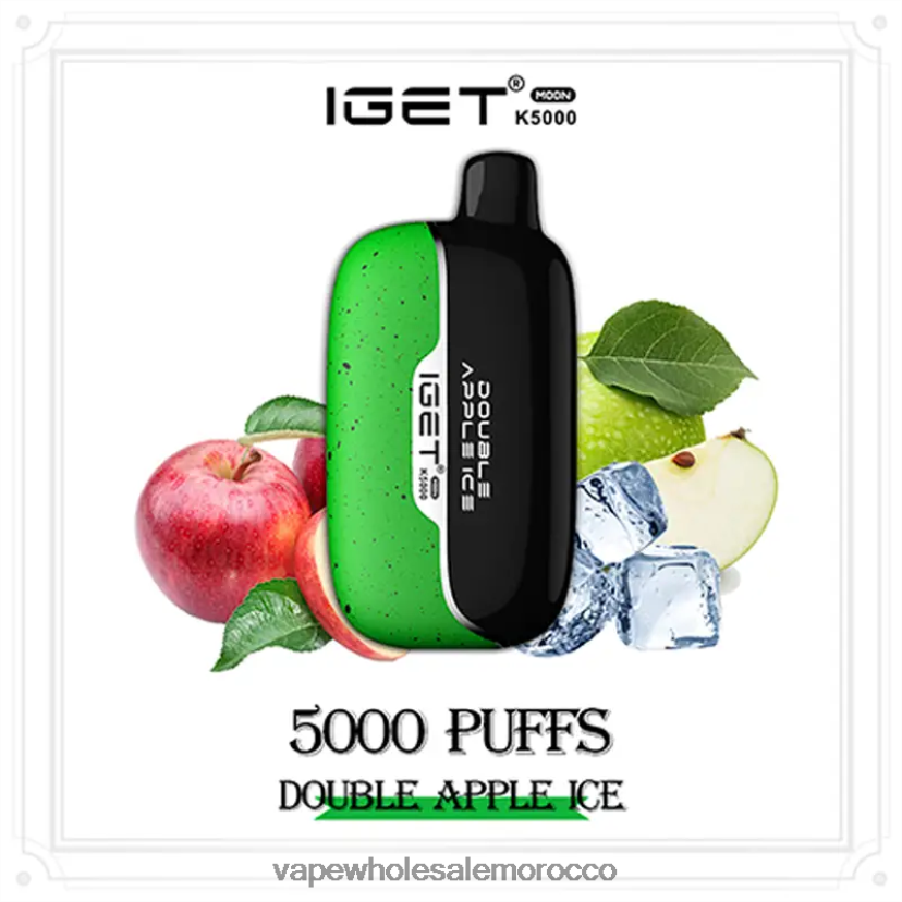 Vape Wholesale Supplier - IGET Moon k5000 ثلج تفاح مزدوج 062N8F19