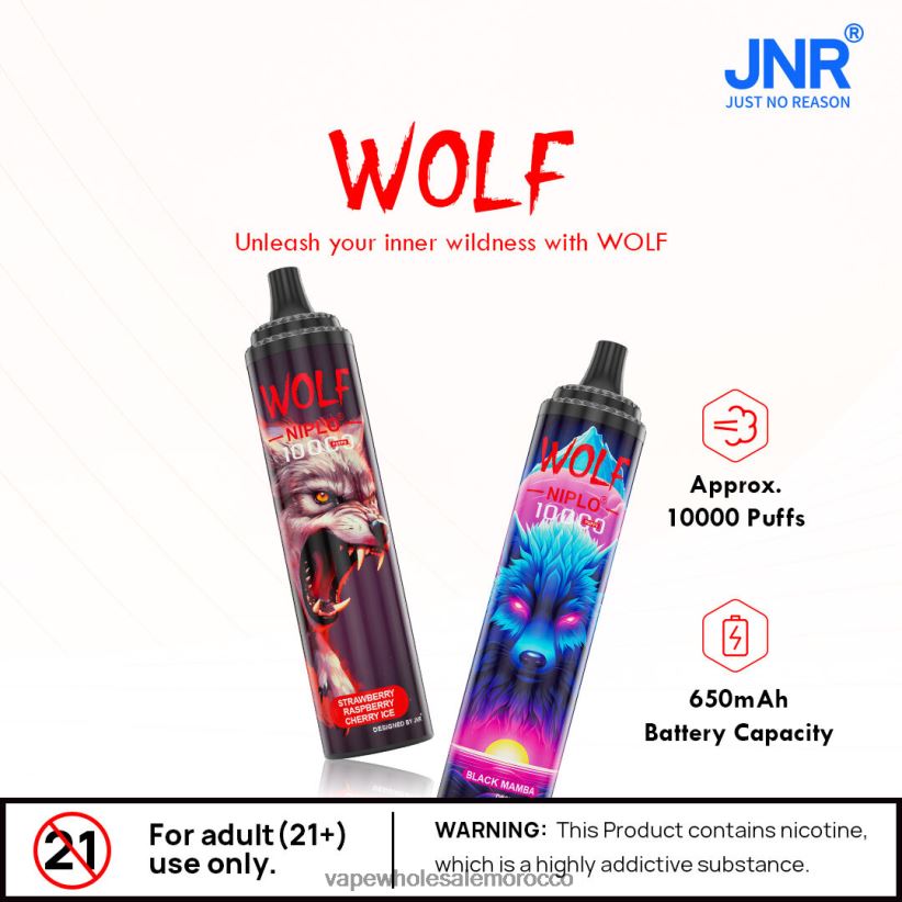 Morocco Vape Shop - جليد الفراولة R840F299 JNR WOLF NIPLO