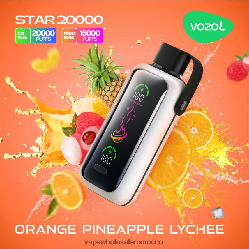 Morocco Vape Wholesale - ليتشي أناناس برتقال VOZOL STAR 20000 2DF20T15