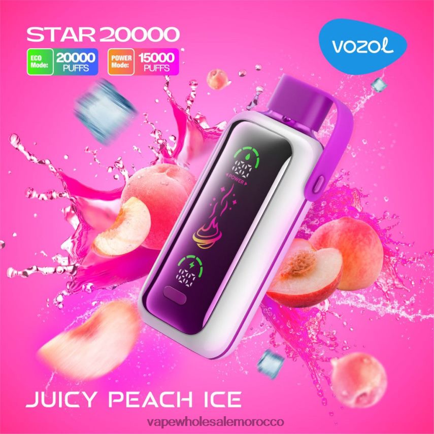 Vape Morocco - جليد الخوخ العصير VOZOL STAR 20000 2DF20T10