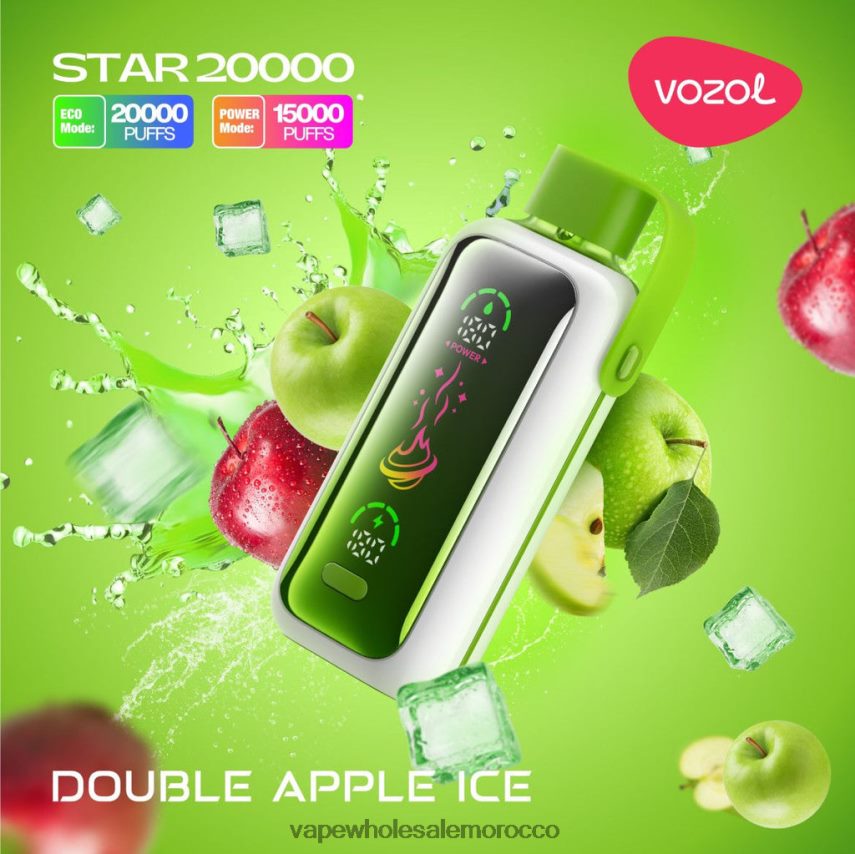 Vape بالجملة - ثلج تفاح مزدوج VOZOL STAR 20000 2DF20T7